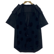 半袖シャツ LIMI feu バックギャザー ロングシャツ BLK[値下]