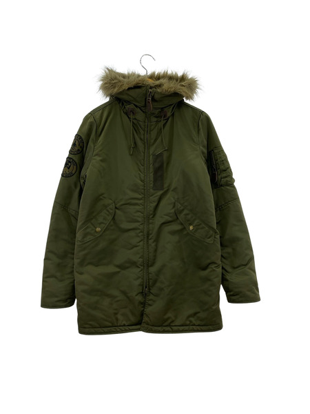 HYSTERIC GLAMOUR N-3B プリマロフトフーデットコート 0213AC01 緑 (S )