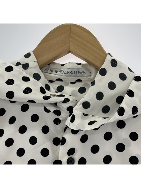 JOHN LAWRENCE SULLIVAN DOT PRINTED HOODED SHIRT