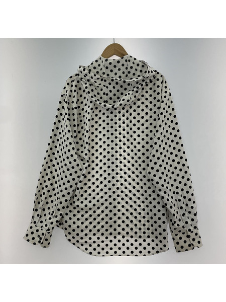 JOHN LAWRENCE SULLIVAN DOT PRINTED HOODED SHIRT