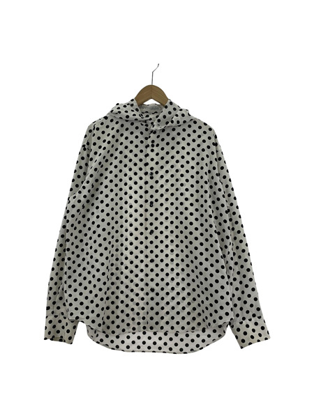 JOHN LAWRENCE SULLIVAN DOT PRINTED HOODED SHIRT