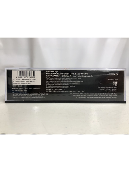 1/43スケールカー 1/43 マクラーレン F1 チーム MCL35M