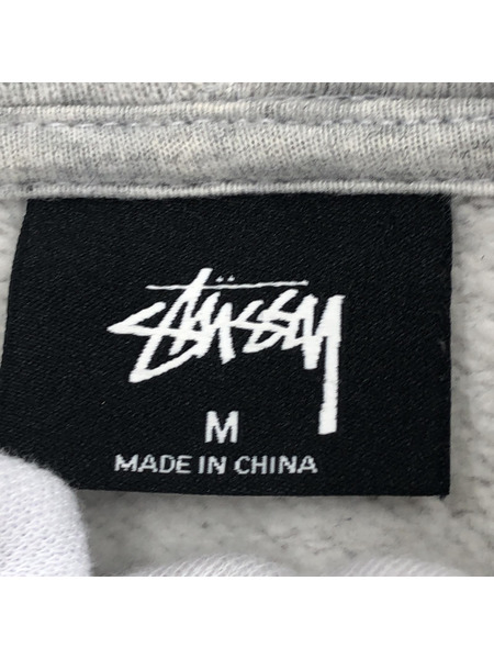 STUSSY ロゴワッペン POパーカー グレー