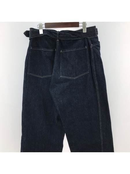 COMOLI デニム・ジーンズ 22AW/ベルテッドデニムパンツ/紺/2