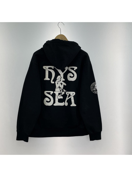 HYSTERIC GLAMOUR パーカー ×WIND AND SEA 黒 (M)