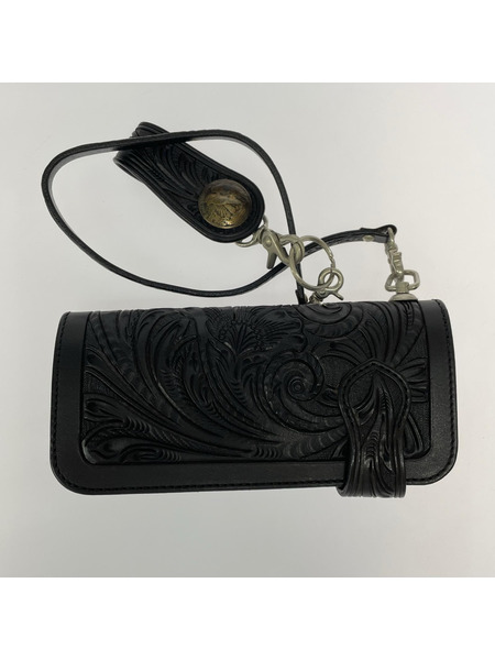 KC'S 長財布 カービングウォレット 黒