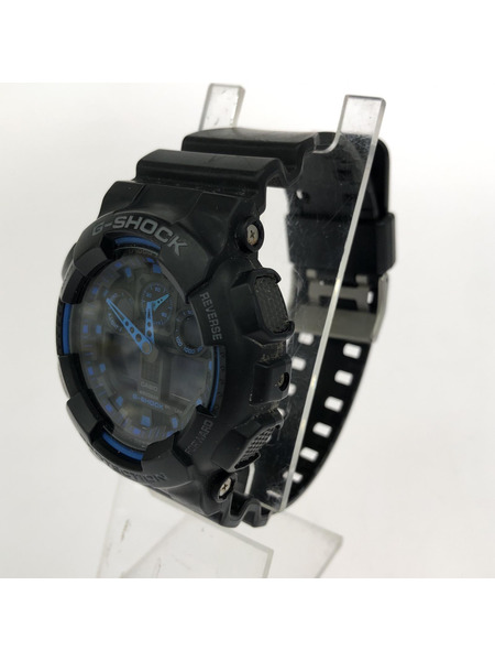 G-SHOCK GA-100-1A2 QZ腕時計 黒青