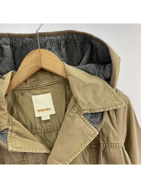 DIESEL フーデットコート ベージュ[値下]