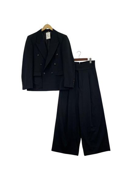 GROSGRAIN ダブルブレスト セットアップ デザイン スーツ 2/1 ブラック