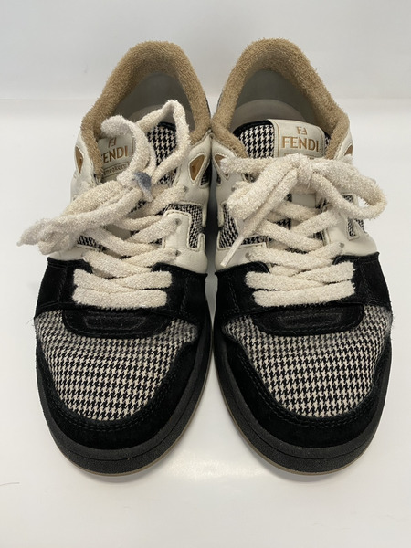 FENDI マッチ レースアップ ブラック/ホワイト ７E 1495　6　千鳥柄