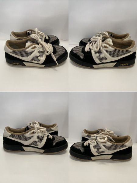 FENDI マッチ レースアップ ブラック/ホワイト ７E 1495　6　千鳥柄