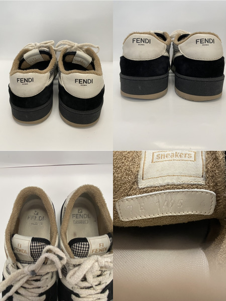 FENDI マッチ レースアップ ブラック/ホワイト ７E 1495　6　千鳥柄