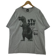 STUSSY INTERNATIONAL T-REX 恐竜 Tシャツ(XL) グレー