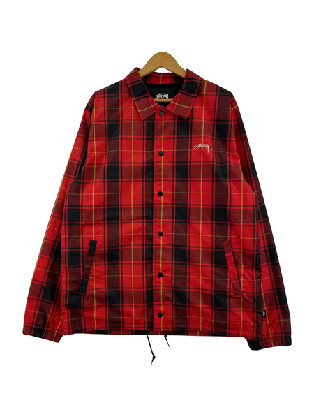 STUSSY チェック クルーズコーチジャケット sizeL 115353[値下]