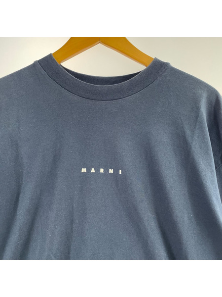 MARNI 半袖Tシャツ・カットソー Small Logo Tee NVY 46