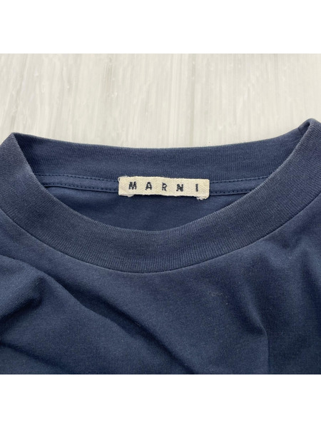 MARNI 半袖Tシャツ・カットソー Small Logo Tee NVY 46