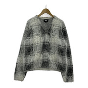 STUSSY HAIRY PLAID CARDIGAN S