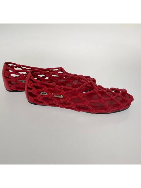 JIL SANDER デコルテバレリーナ ハンドノット フラットシューズ