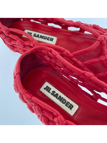 JIL SANDER デコルテバレリーナ ハンドノット フラットシューズ