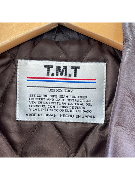 TMT レザージャケット 茶[値下]