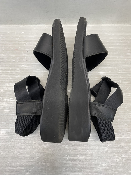 FOOT WORKS  レザー ストラップサンダル 25.5 黒