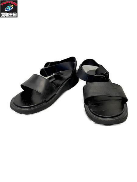 FOOT WORKS  レザー ストラップサンダル 25.5 黒
