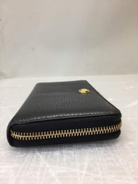 GUCCI GG レザー ラウンドジップウォレット BLK