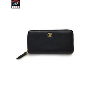 GUCCI GG レザー ラウンドジップウォレット BLK