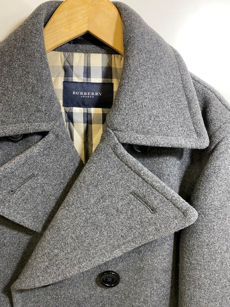 BURBERRY LONDON PEA COAT (M) GRY A1F48-442-07 ピーコート[値下]