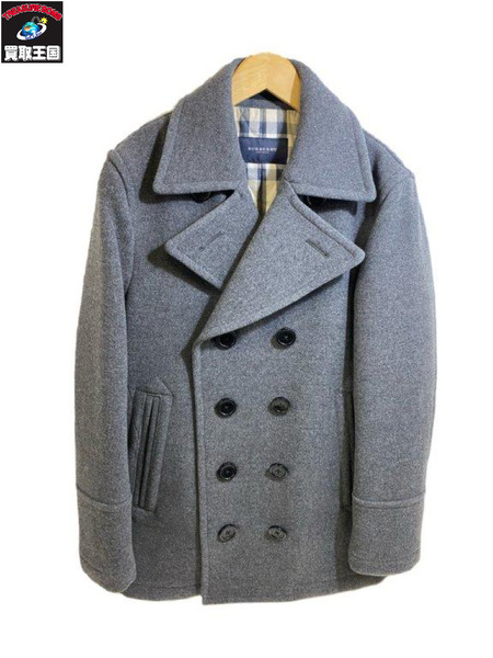 BURBERRY LONDON PEA COAT (M) GRY A1F48-442-07 ピーコート[値下