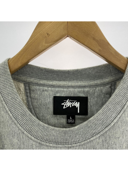 STUSSY 22AW Big Crackle Sport Crew スウェット グレー L