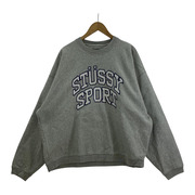 STUSSY 22AW Big Crackle Sport Crew スウェット グレー L