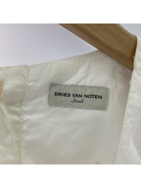 DRIES VAN NOTEN 長袖シャツ バックボタンプルオーバーシャツ S ホワイト[値下]