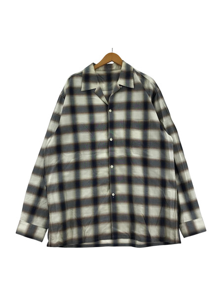 URU 長袖シャツ COTTON MODAL OPEN COLLAR L/S SHIRTS