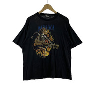 90s METALLICA ギタースカル バンドTee M 黒