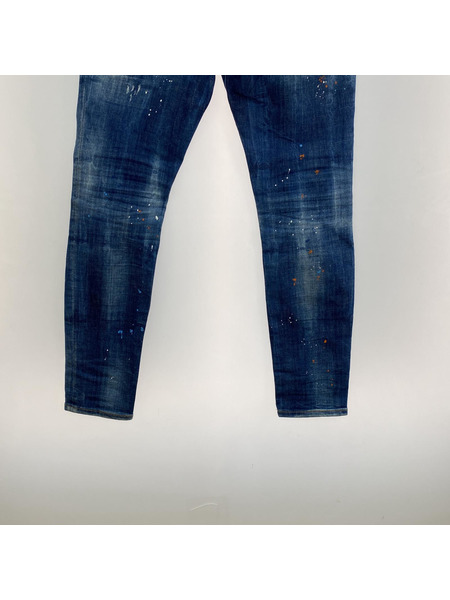 DSQUARED2 24SS Super Twinky Jean ペイント×ダメージデニムパンツ 46