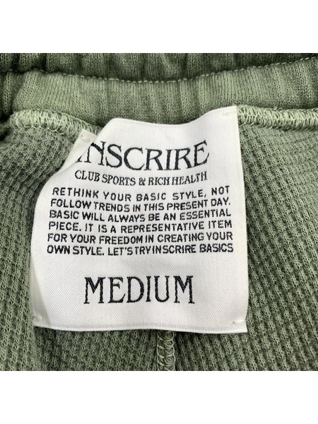 INSCRIRE パンツ 2025AW ドローストリング スウェットパンツ GRN
