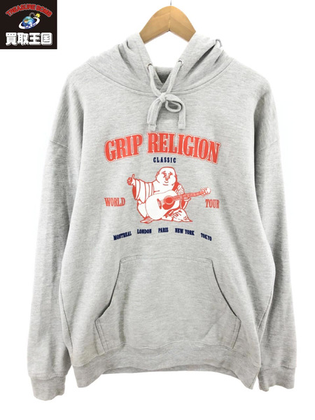 CLASSIC GRIP Grip Religion Hoody グレー L[値下]