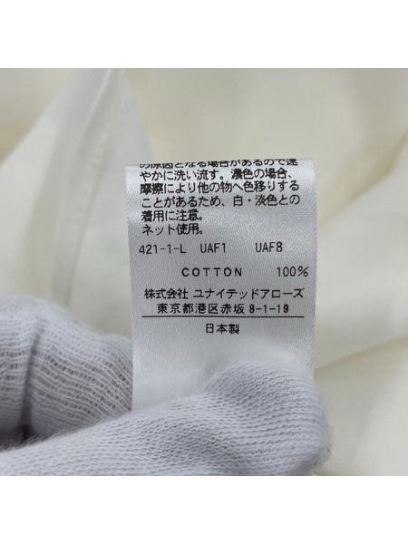 6 ROKU 長袖シャツ コットンセーラーシャツブラウス/WHT