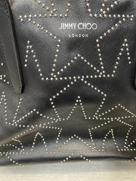 JIMMY CHOO SOFIA グラフィックスタースタッズ ハンドバッグ ブラック