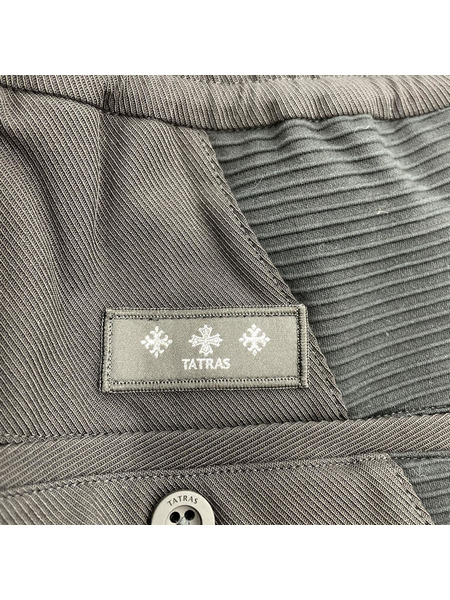 TATRAS ORTICCHIO コットンポリ切替パンツ 04 ブラック