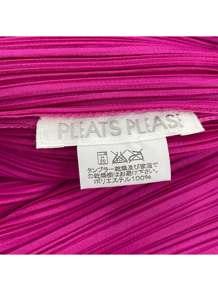 PLEATS PLEASE 長袖Tシャツ・カットソー プリーツ 変形 紫 (3)