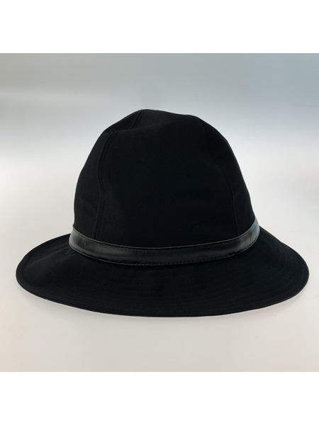 Yohji Yamamoto POUR HOMME レザーリボンウールギャバジンフェドラハット