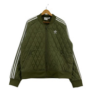 adidas originals キルティングジップアップブルゾン 緑