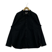 NICENESS 長袖シャツ 25SS SHELLY CHINO OFFICER SHIRTS M ブラック