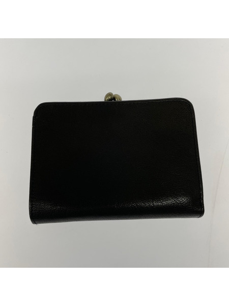 genten コンパクトウォレット genten レザーガマ口3ツ折リ財布 茶