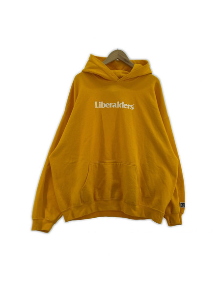 パーカー Liberaiders フロントロゴプリント 黄 XL