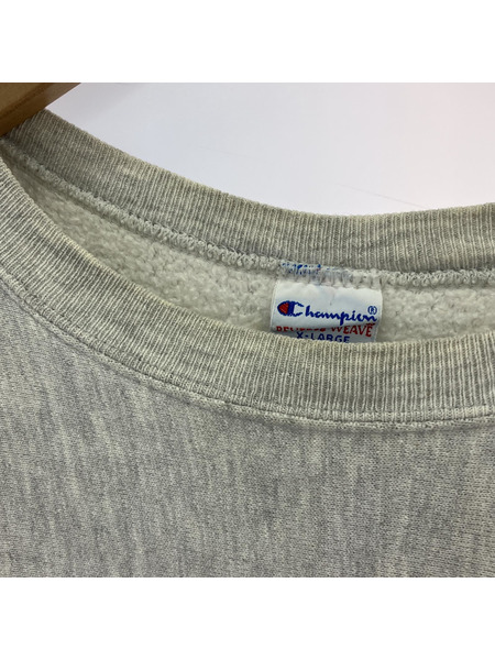 Champion REVERSE WEAVE L/S ロゴ刺繍スウェットシャツ GRY XL