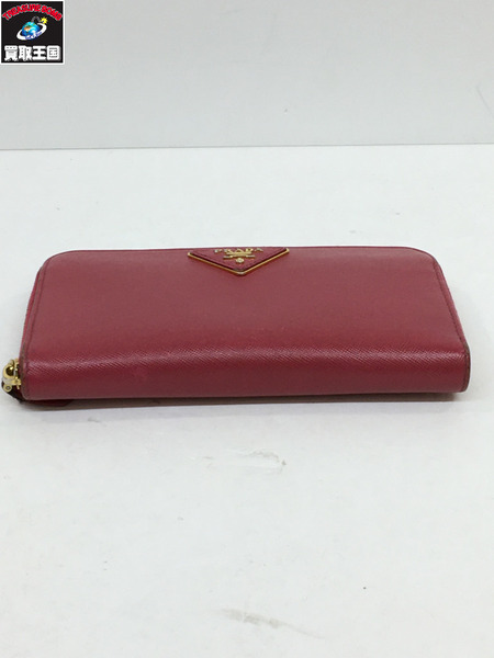 PRADA ラウンドジップウォレット/PNK[値下]