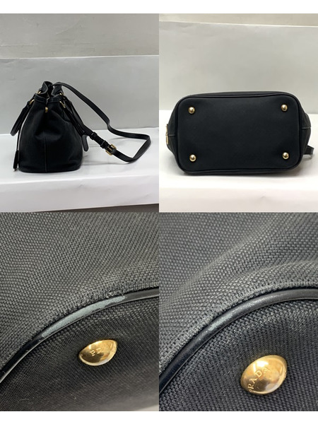 PRADA 2WAYバッグ ブラック ダメージあり プラダ ハンドバッグ ショルダーバッグ  